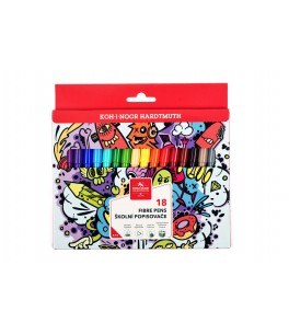 Kleurstiften teenage, driekantig, 18 kleuren