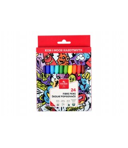 Kleurstiften teenage, driekantig, 24 kleuren