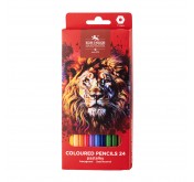 Lion Red coloured pencil 24