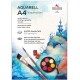 AQUARELL A4 blok voorbedrukt