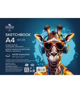 Schetsblok A4 180g/m² 20
